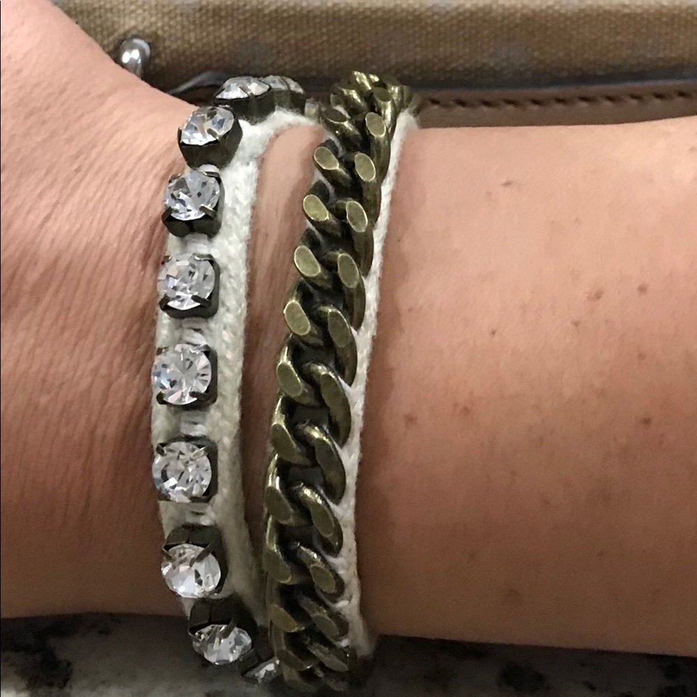 Fossil Wrap Bracelet with Button Clasp